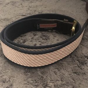 Vineyard Vines Pink Striped Belt